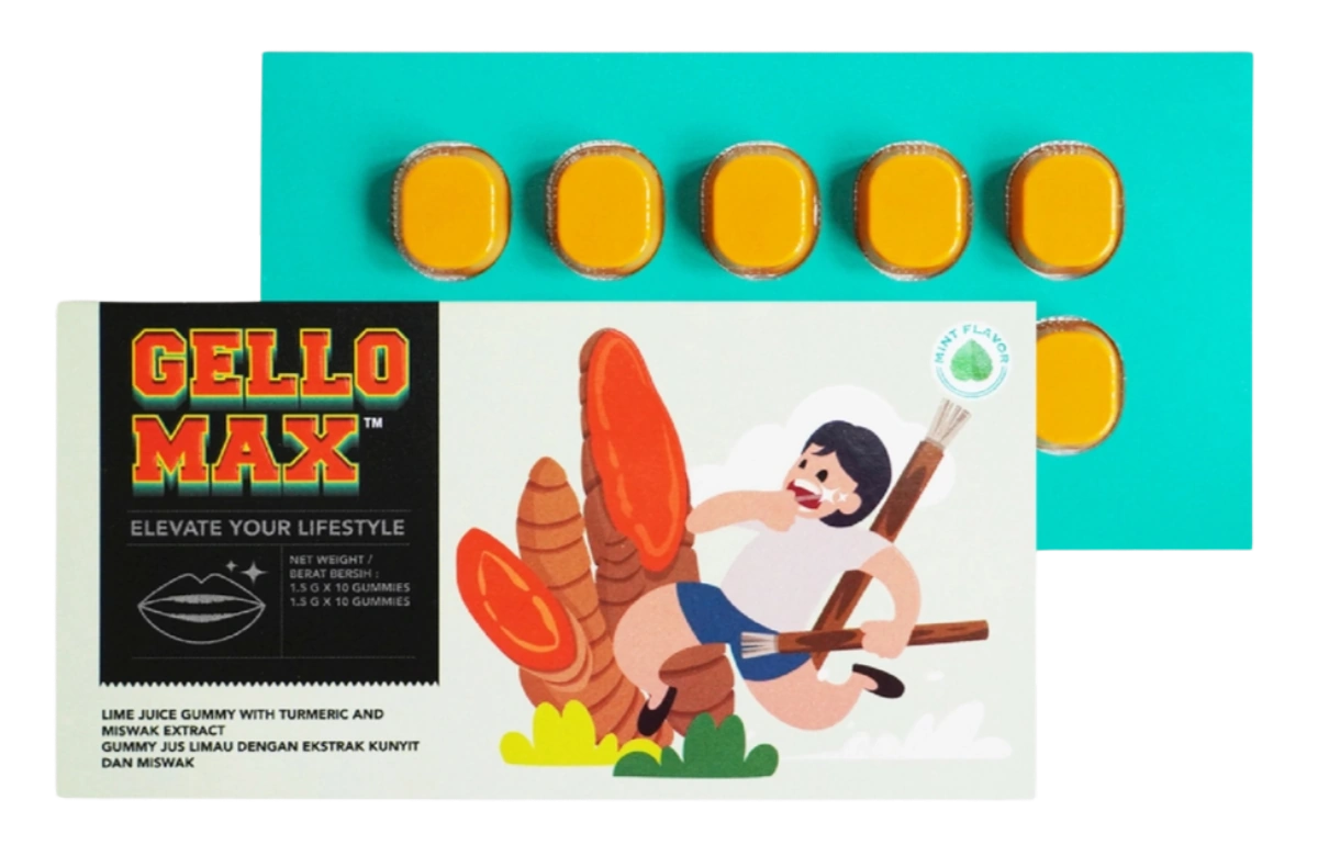 Gellomax turmeric gummies, 10 per strip